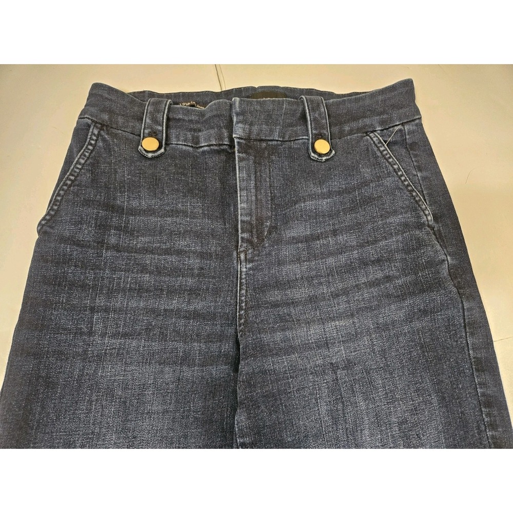 Talbots Wide-Leg Dark Wash Womens Trouser Jeans Size Small 4/28 - Picture 3 of 10